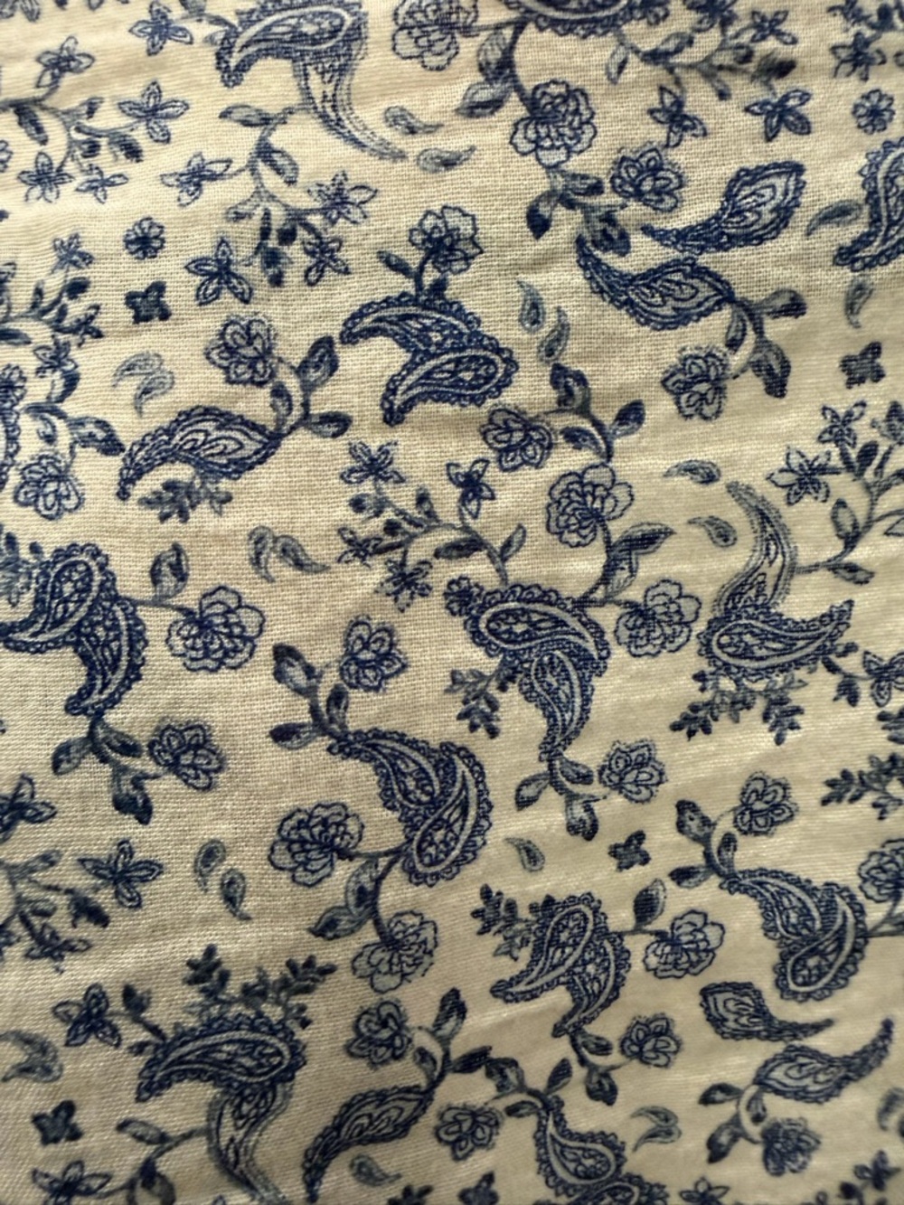 Blue & White Floral Button-Front Peasant Blouse - Picture 4 of 4